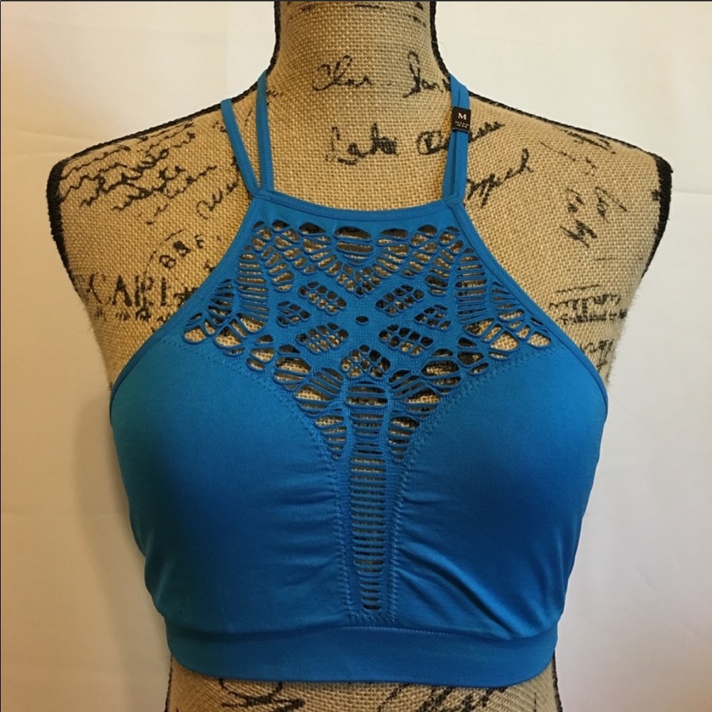 [Victoria’s Secret] High Neck Crochet Bralette
